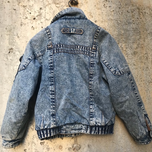 Tomorrow’s Generation Acid Denim Puffer jacket - Picture 3 of 3